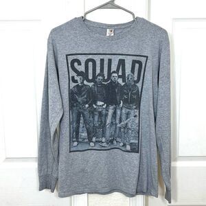 Long Sleeve Crew Neck T-Shirt Squad Horror Movie Killers Halloween Size S